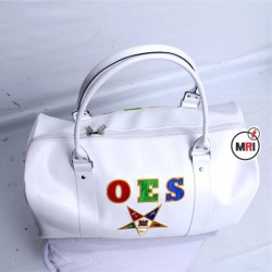 OES DUFFLE White BAG MADE OF PU LEATHER