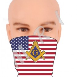 Masonic US Flag Gaiter Mask